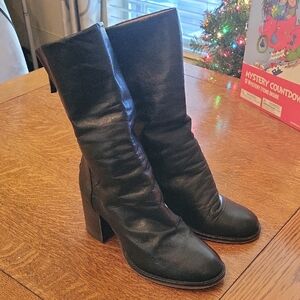 Free People Black Heeled Boots